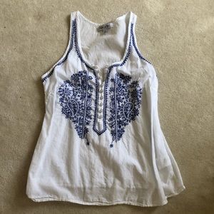 embroidered tank top